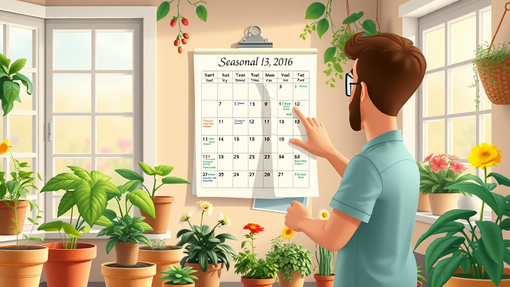 Marking calendar dates for when to start seeds indoors and outdoors
